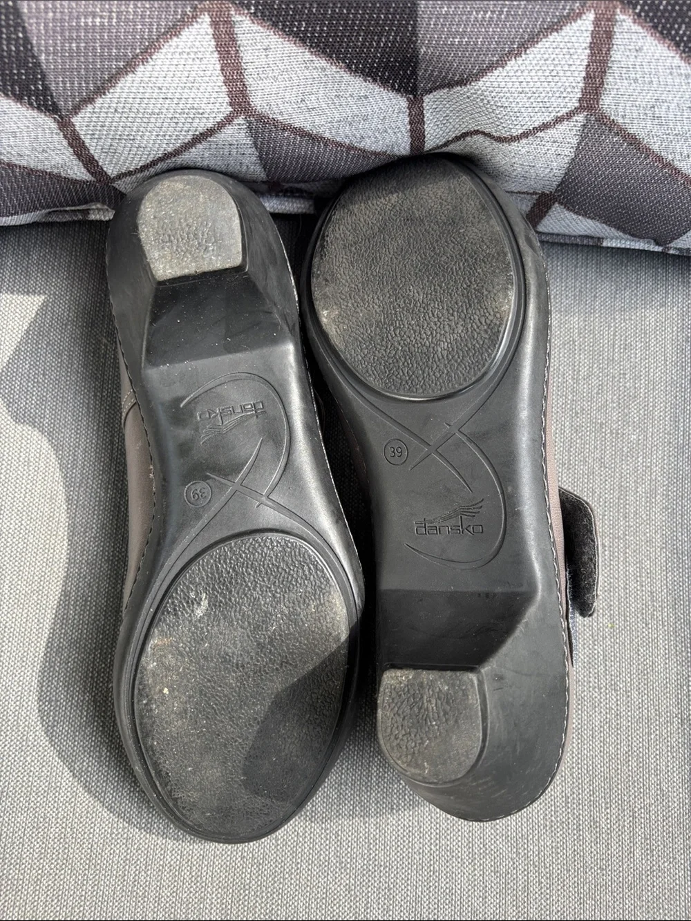 Dansko Bess Heeled Mary Jane Low Heel Pumps in Gray 39